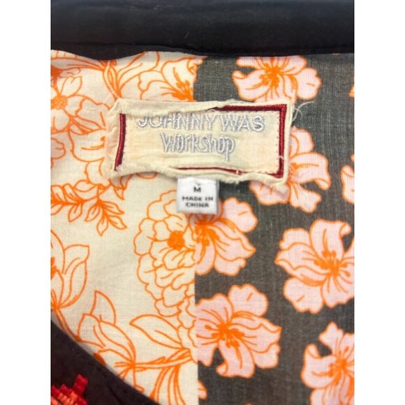 Johnny Was Flora Tie Back Boho Dress Size Medium - Picture 5 of 10